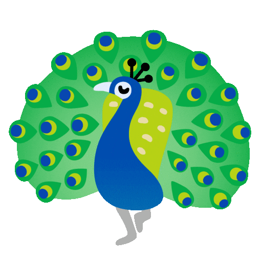 Floating peacock